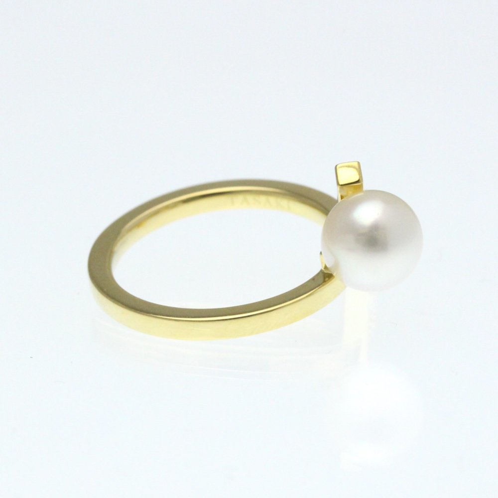 Tasaki Balance Cross Ring Yellow Gold (18K) Fashion Diamond,Pearl Band Ring Gold - Picture 8 of 10